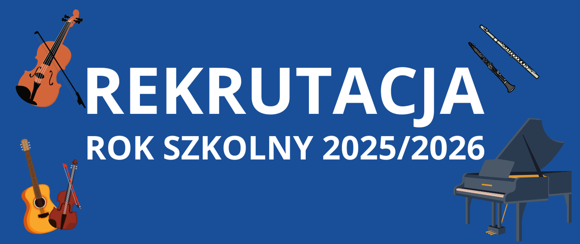 Grafika promująca rekrutację na rok szkolny 2025/2026