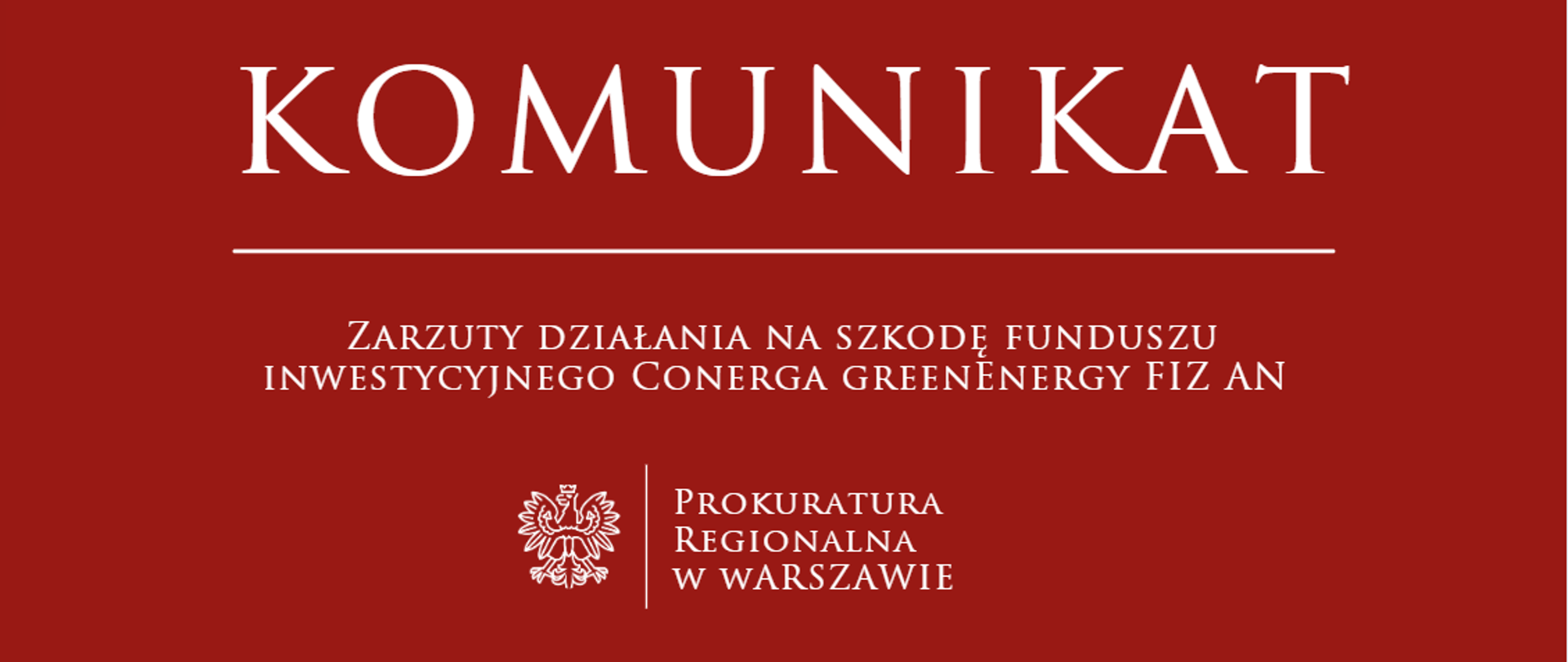 Zarzuty działania na szkodę funduszu inwestycyjnego Conerga greenEnergy FIZ AN 