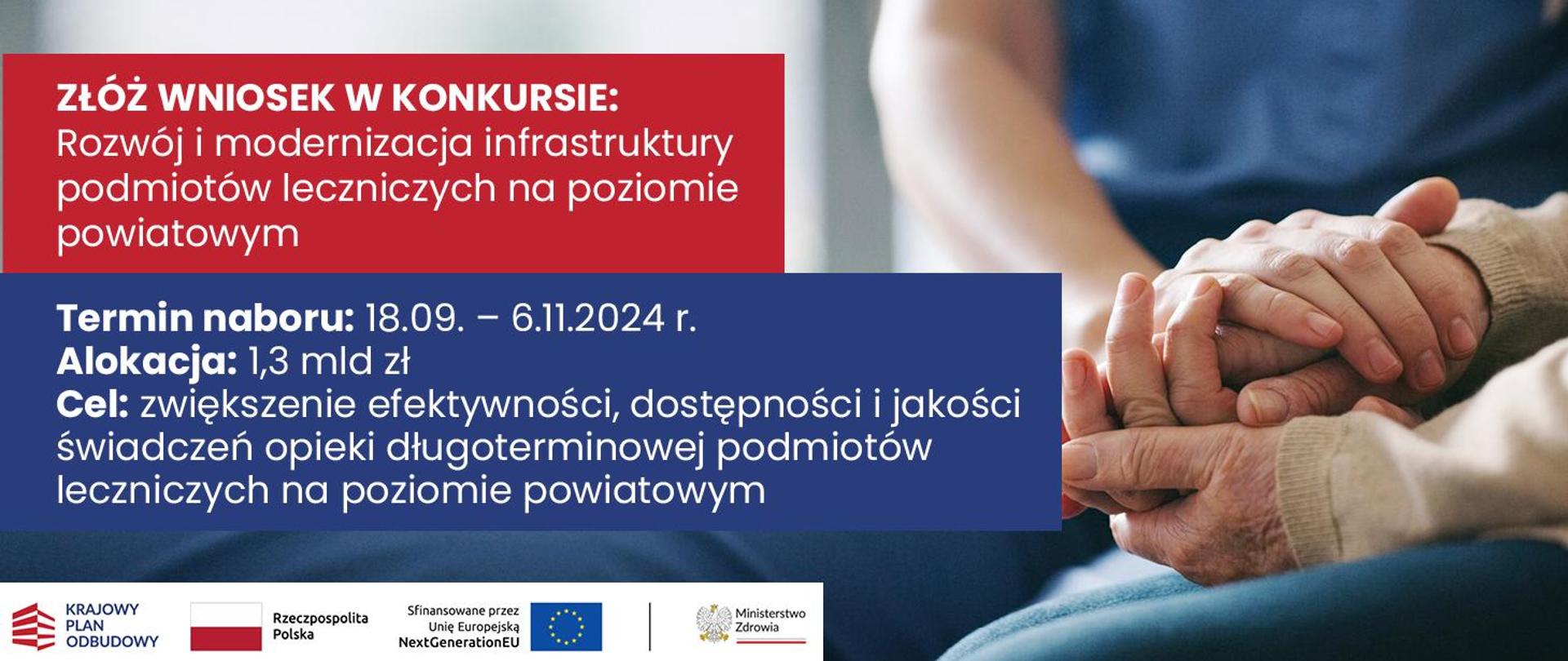 Konkurs na rozwój i modernizację infrastruktury podmiotów leczniczych na poziomie powiatowym