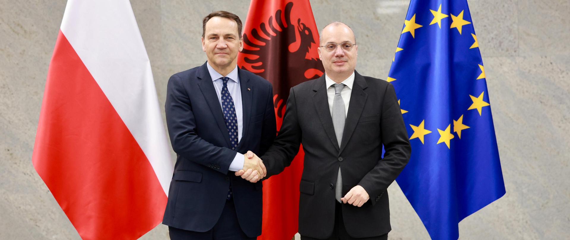 Minister Radosław Sikorski spotkał się z Ministrem ds. europejskich i spraw zagranicznych Albanii Iglim Hasanim
