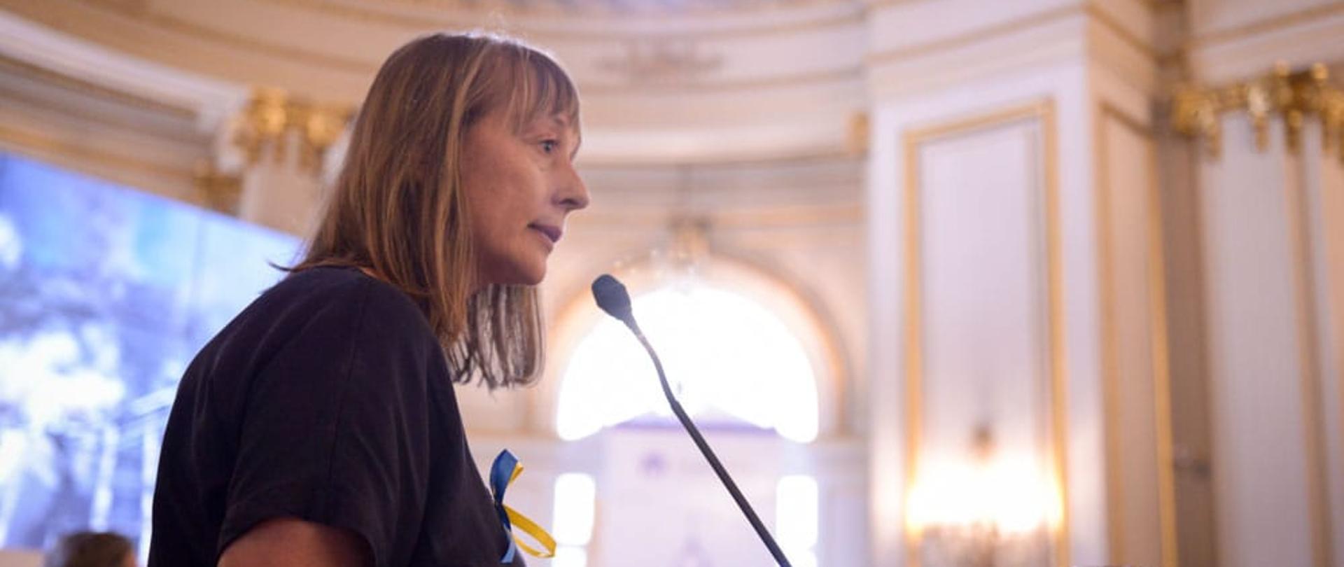 Aleksandra Piątkowska, Ambasador RP w Argentynie wystąpiła na forach poparcia dla Ukrainy.
