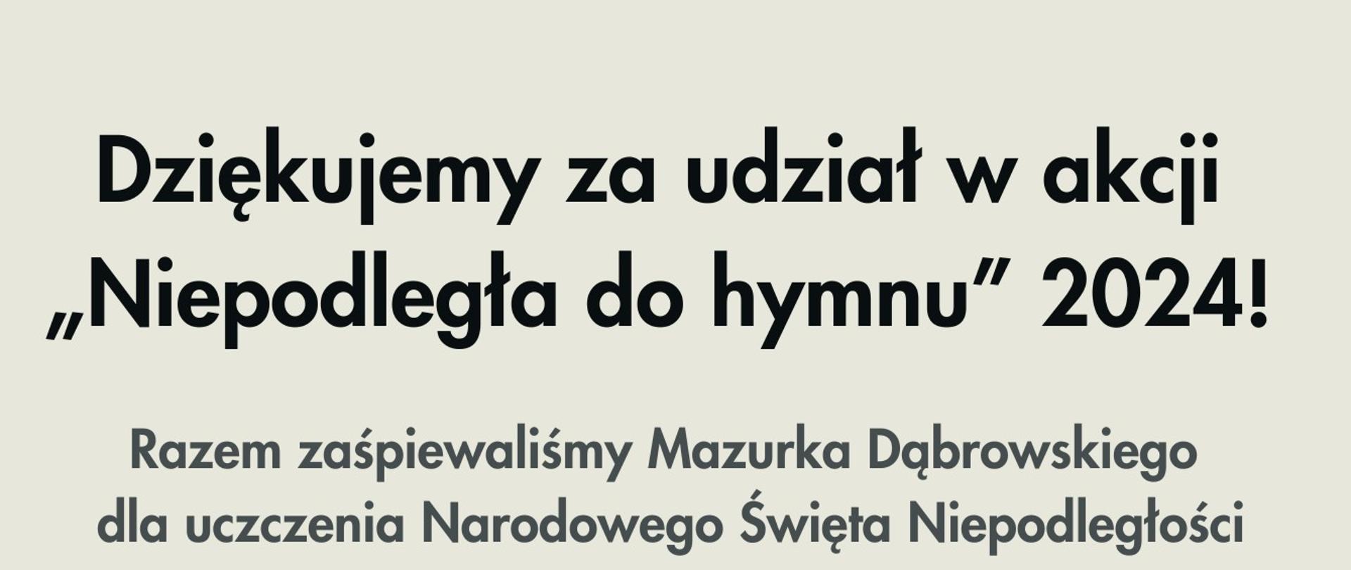 Niepodległa do Hymnu