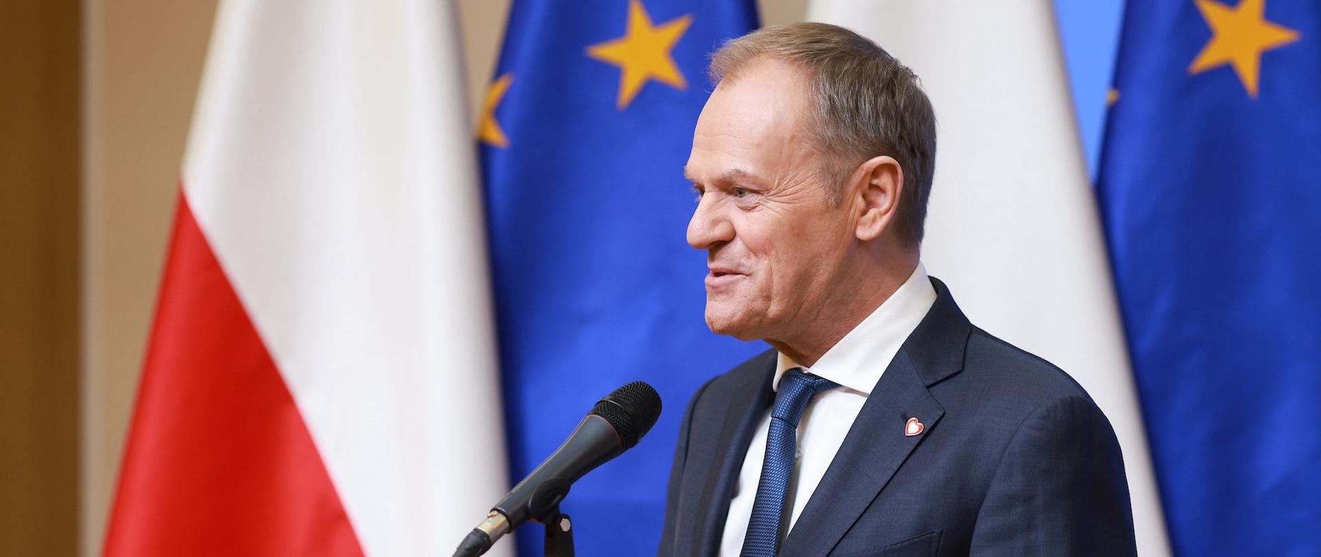 Prime Minister Donald Tusk during the European Council in Brussels.