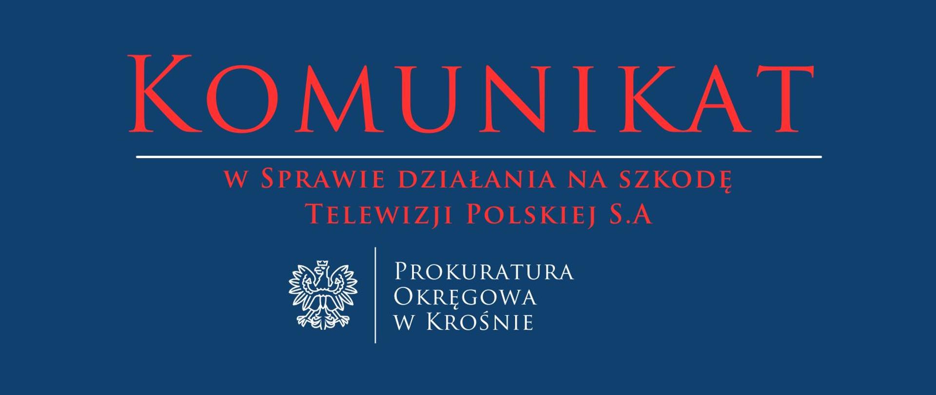 Informacja prasowa w sprawie działania na szkodę Telewizji Polskiej S.A