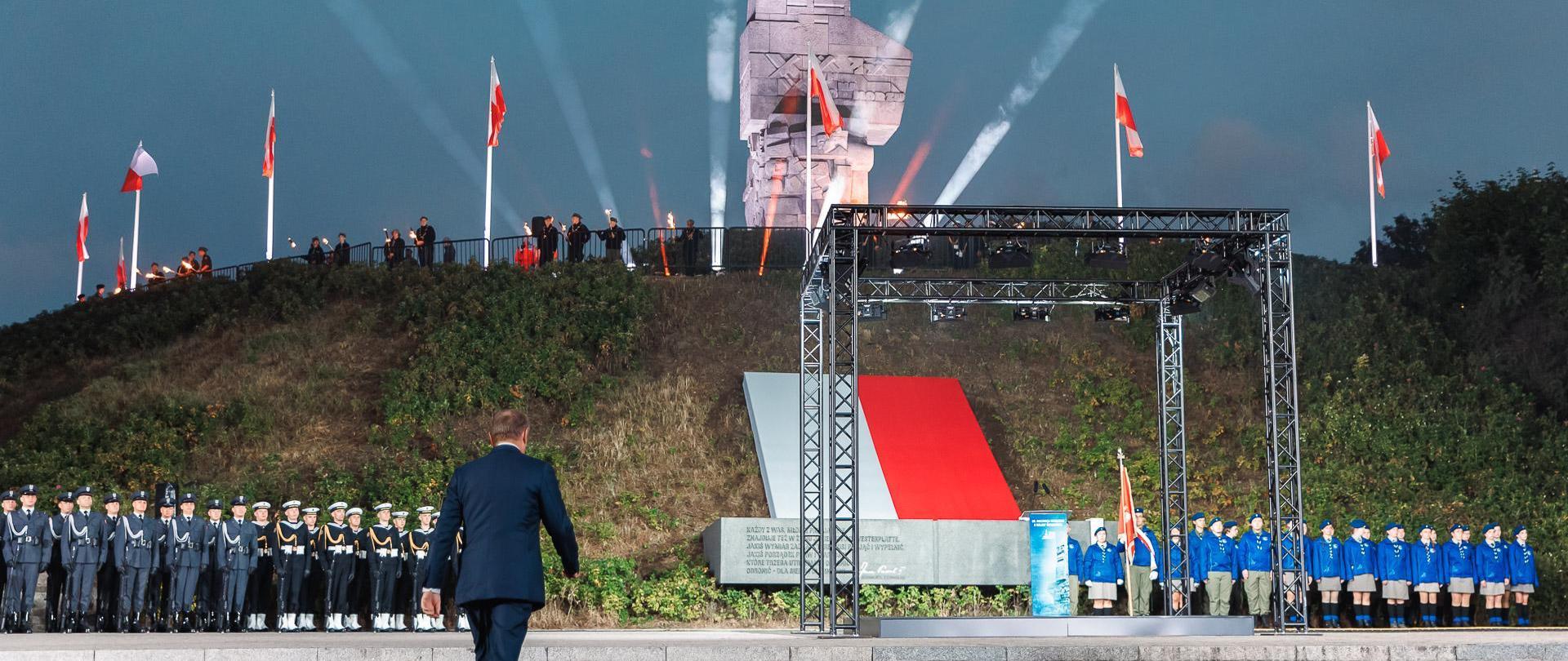 Uroczystości z okazji 85. rocznicy wybuchu II Wojny Światowej na Westerplatte (Fot. KPRM)