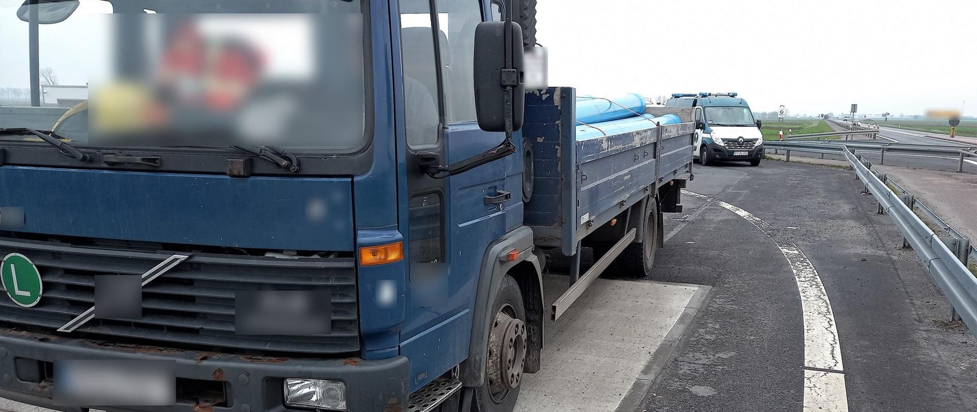 Zły stan techniczny ciężarówki odkryli inspektorzy z Leszna