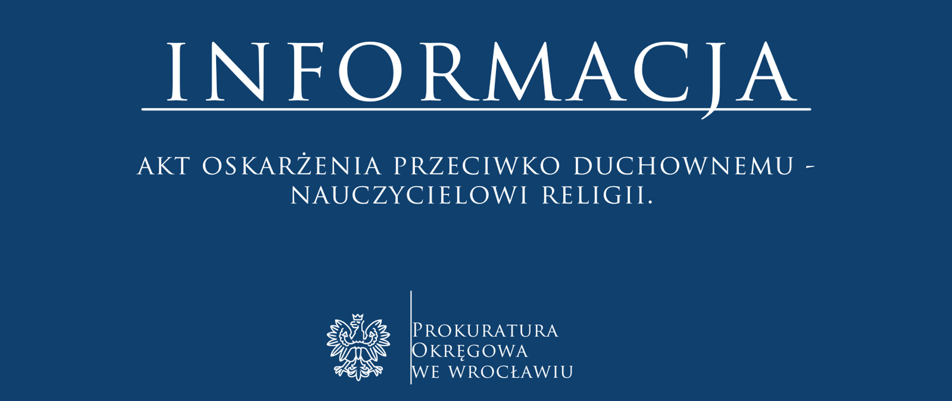 Akt oskarżenia przeciwko duchownemu – nauczycielowi religii. 