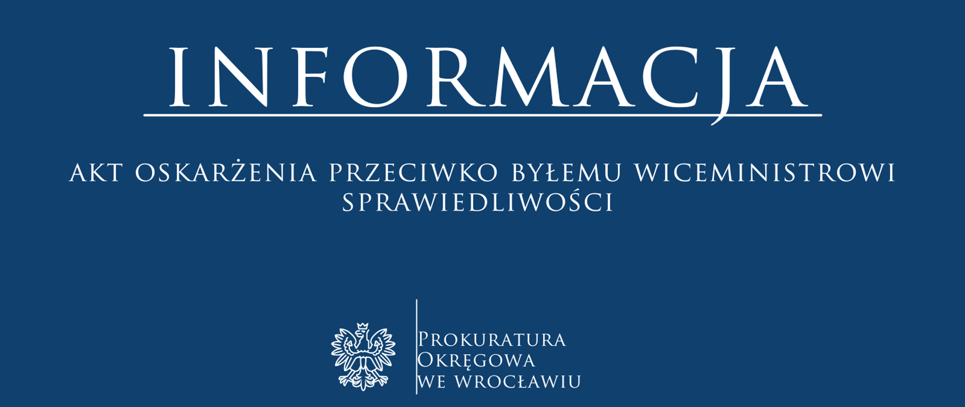 Akt oskarżenia przeciwko byłemu Wiceministrowi Sprawiedliwości.