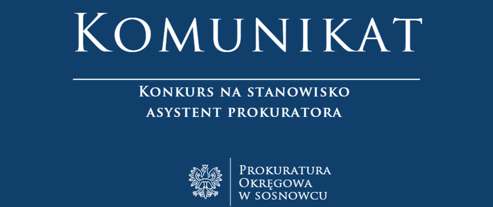 Konkurs na stanowisko asystent prokuratora nr 3048-4.1111.9.2024
