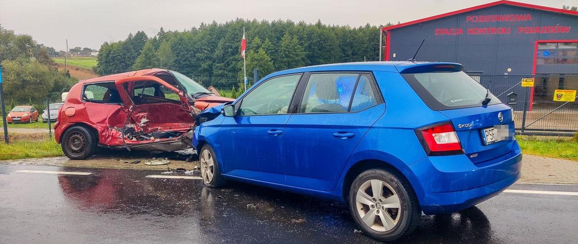 Uszkodzone pojazdy biorące udział w zdarzeniu