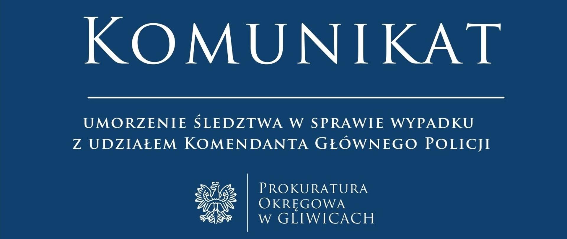 Umorzenie śledztwa w sprawie wypadku z udziałem Komendanta Głównego Policji