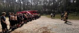Wizytacja na obozie harcerskim przez staszowskich strażaków.