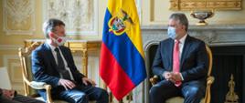 Ceremonia de presentación de cartas credenciales al Presidente de la República de Colombia Iván Duque Márquez por el Embajador de la República de Polonia Pawel Wozny.