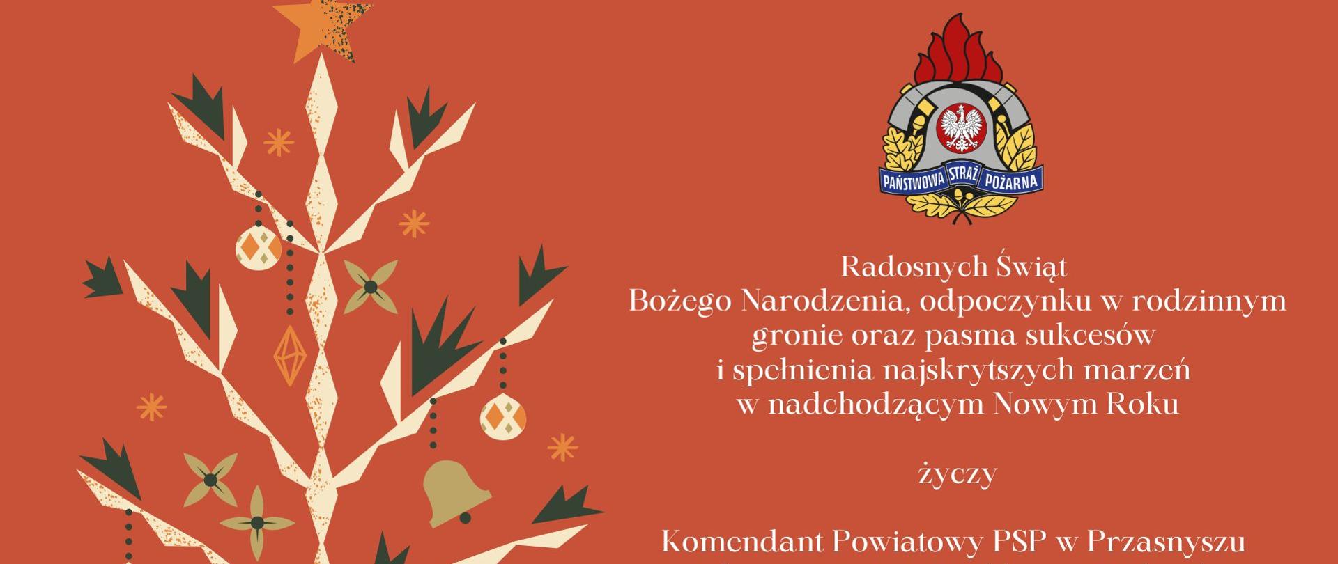 Życzenia Bożonarodzeniowe KP PSP w Przasnyszu