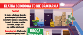 Obrazek z napisem "KLATKA SCHODOWA TO NIE GRACIARNIA"