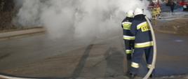 Pożar samochodu dostawczego w miejscowości Bejsce –powiat kazimierski