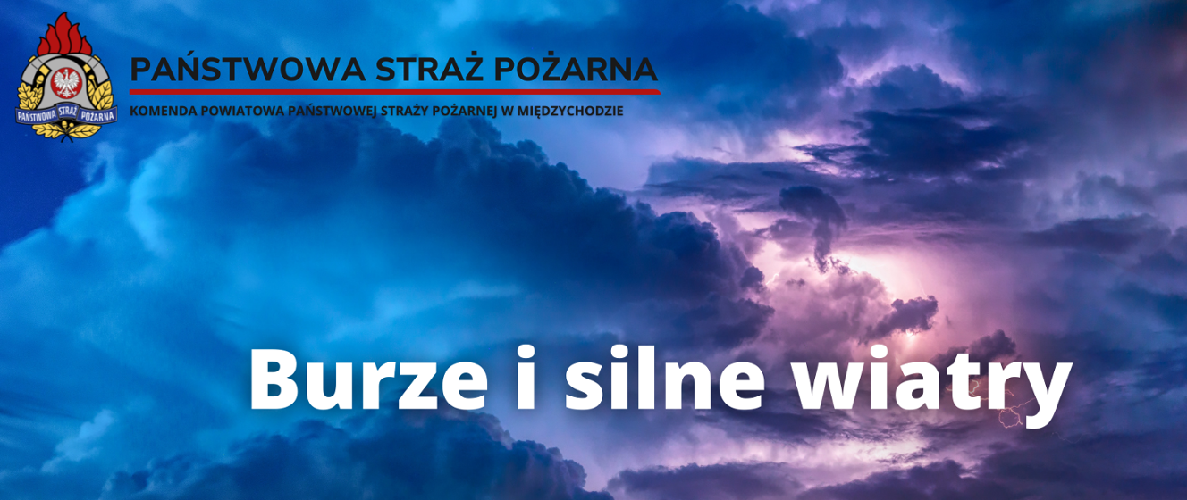 Burze i silne wiatry Komenda Powiatowa Państwowej Straży Pożarnej w