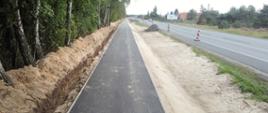 DK25 budowa ciągu pieszo-rowerowego Brzoza Nowa Wieś Wielka - wrzesień 2023