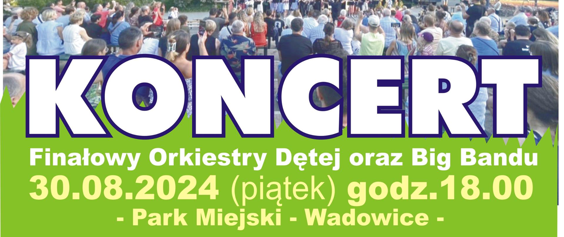 Koncert Finałowy - Muzyka w Parku w ramach festiwalu Tortur Muzycznych, który odbędzie się 30.08.2024 o godz. 18:00 w Parku w Wadowicach. Wystąpi Orkiestra Dęta Torturowanych oraz Big Band. 