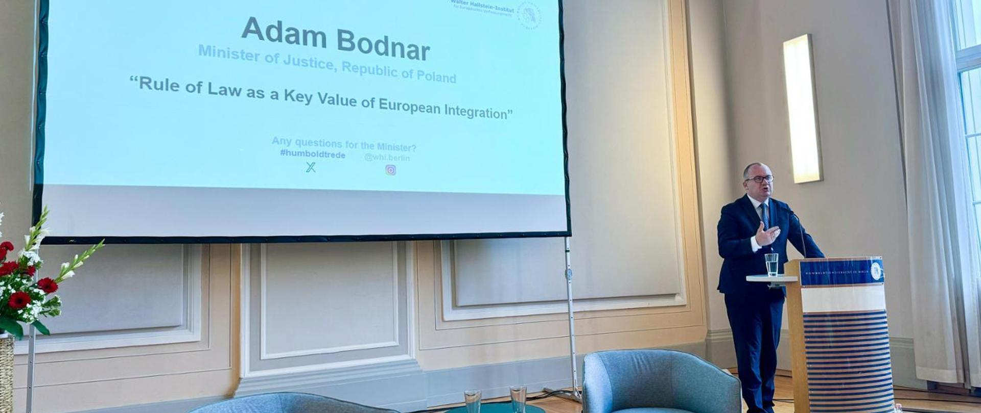 Minister of Justice Adam Bodnar participated in the international conference "Humboldt Speeches on Europe"