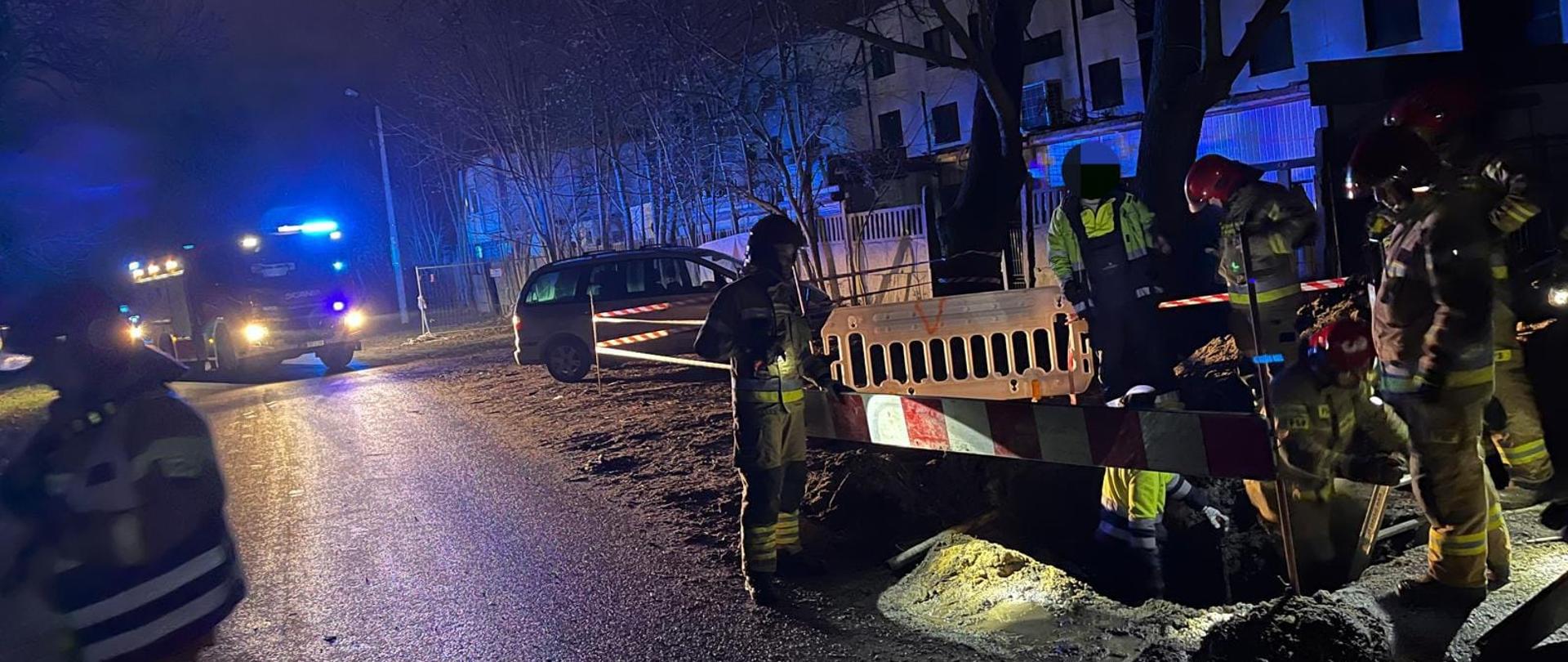 Wyciek gazu z gazociągu średniego ciśnienia