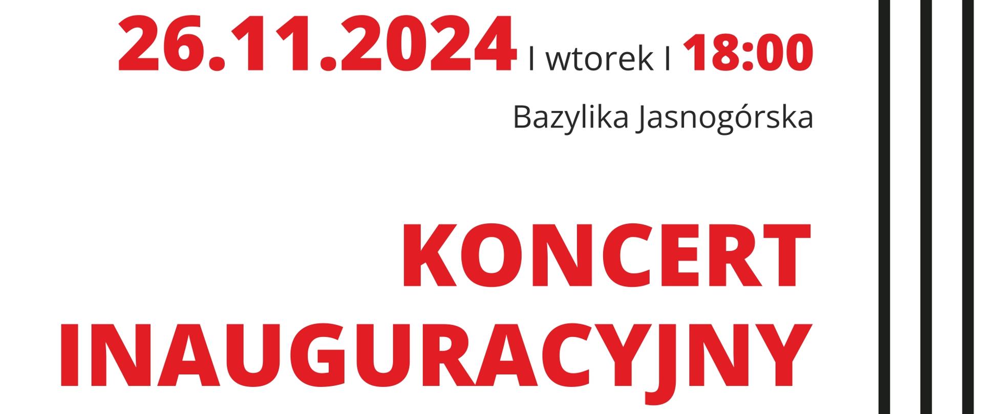 Białe tło, logo konkursu, treść dotycząca koncertu inaugurującego VI Międzynarodowy Konkurs Skrzypcowy im. W. Wiłkomirskiej