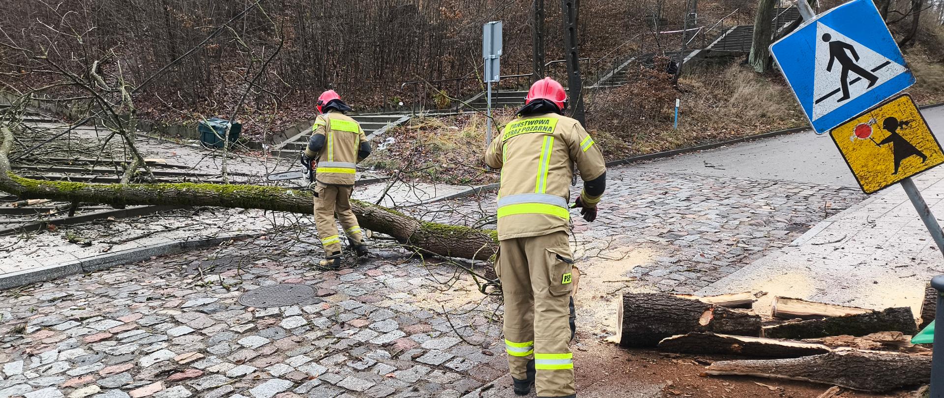 Skutki silnego wiatru w powiecie lidzbarskim