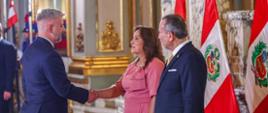 Participación del encargado de negocios a.i. Oskar Grądziel en la ceremonia de saludo del Cuerpo Diplomático a la presidenta de Perú