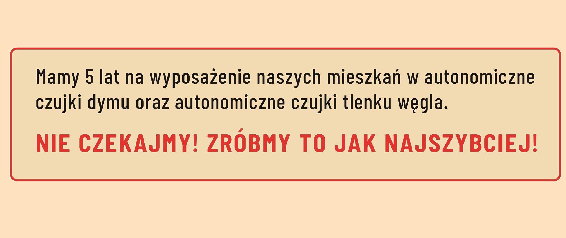 Zdjęcie przedstawia wymóg powszechnego obowiązku stosowania urządzeń do wykrywania pożaru oraz tlenku węgla