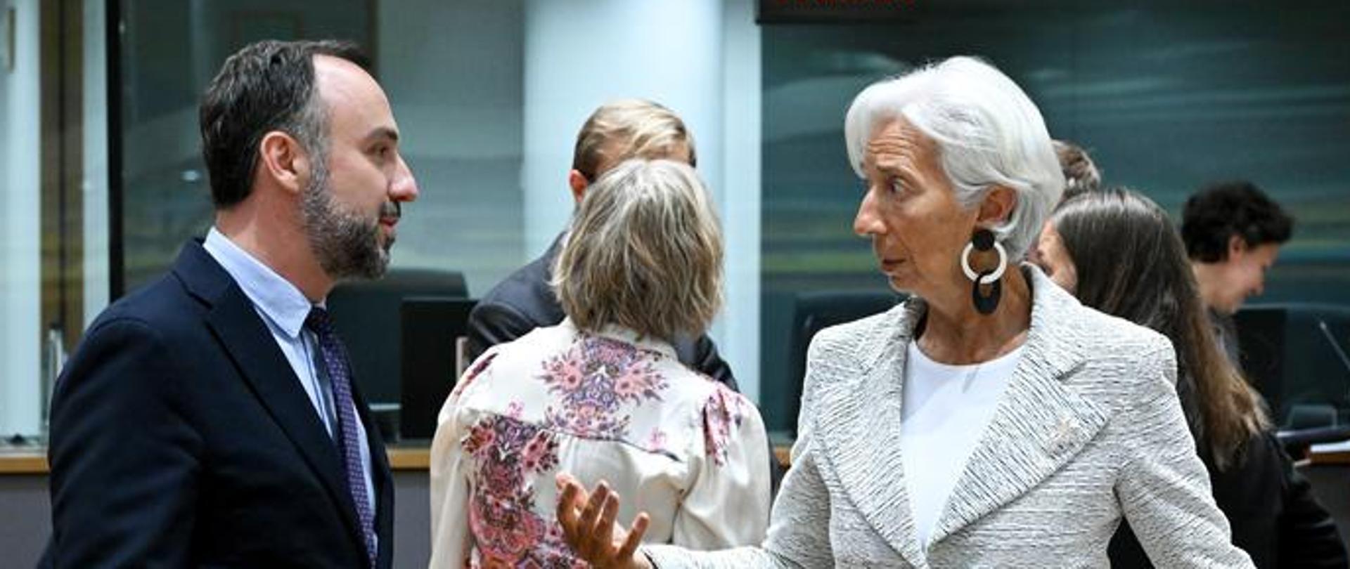 Wiceminister Paweł Karbownik z Prezydent Europejskiego Banku Centralnego Christiną Lagarde