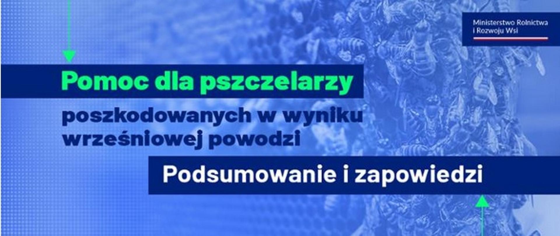 Pomoc dla pszczelarzy, którzy ponieśli straty spowodowane przez wrześniową powódz