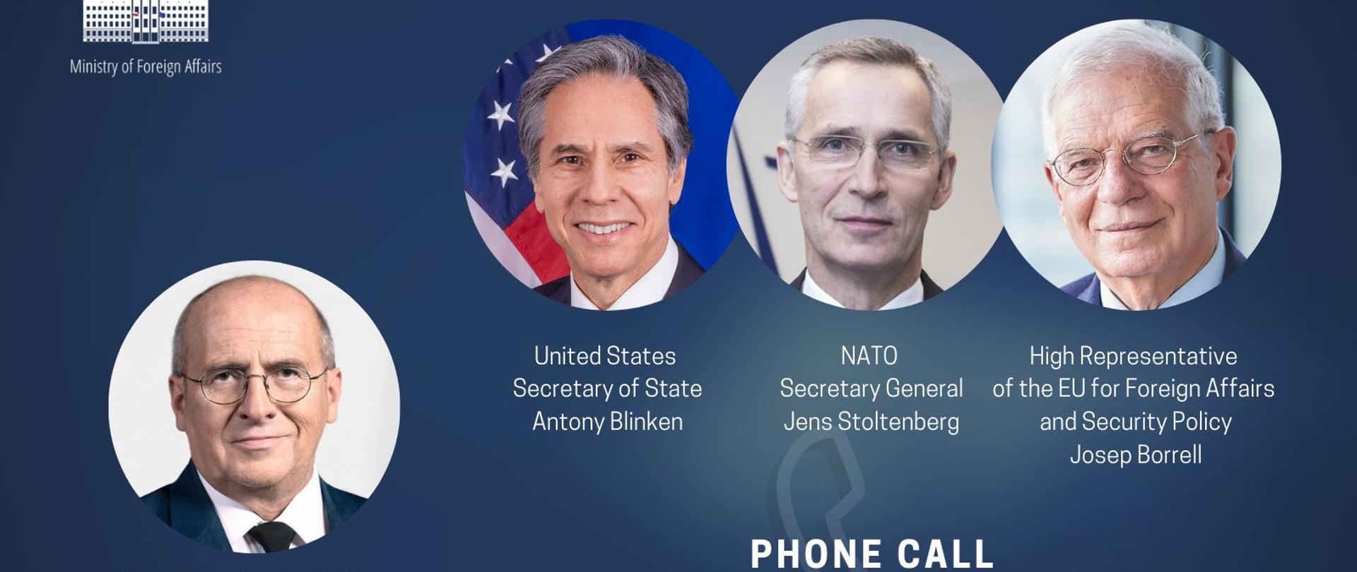 Minister Rau’s call with Antony Blinken, Jens Stoltenberg, and Josep Borrell