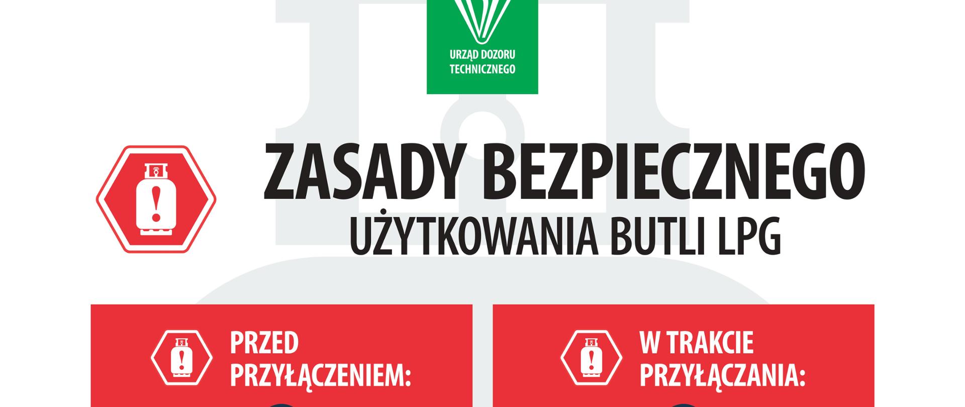 BEZPIECZNE UŻYWANIE BUTLI Z GAZEM