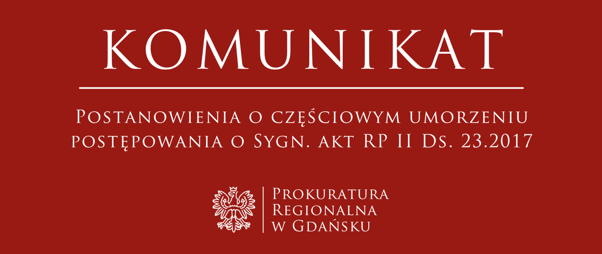 Postanowienia o częściowym umorzeniu postępowania o Sygn. akt RP II Ds. 23.2017