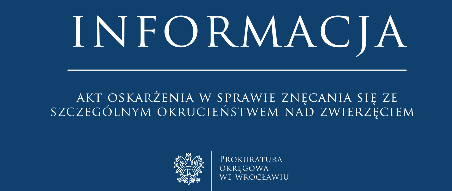 Akt oskarżenia w sprawie znęcania się ze szczególnym okrucieństwem nad psem. 