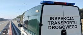 Miejsce kontroli łotewskiej ciężarówki. Zestaw zatrzymał patrol mazowieckiej Inspekcji Transportu Drogowego z Ostrołęki na ekspresowej „ósemce”, w pobliżu Ostrowi Mazowieckiej.