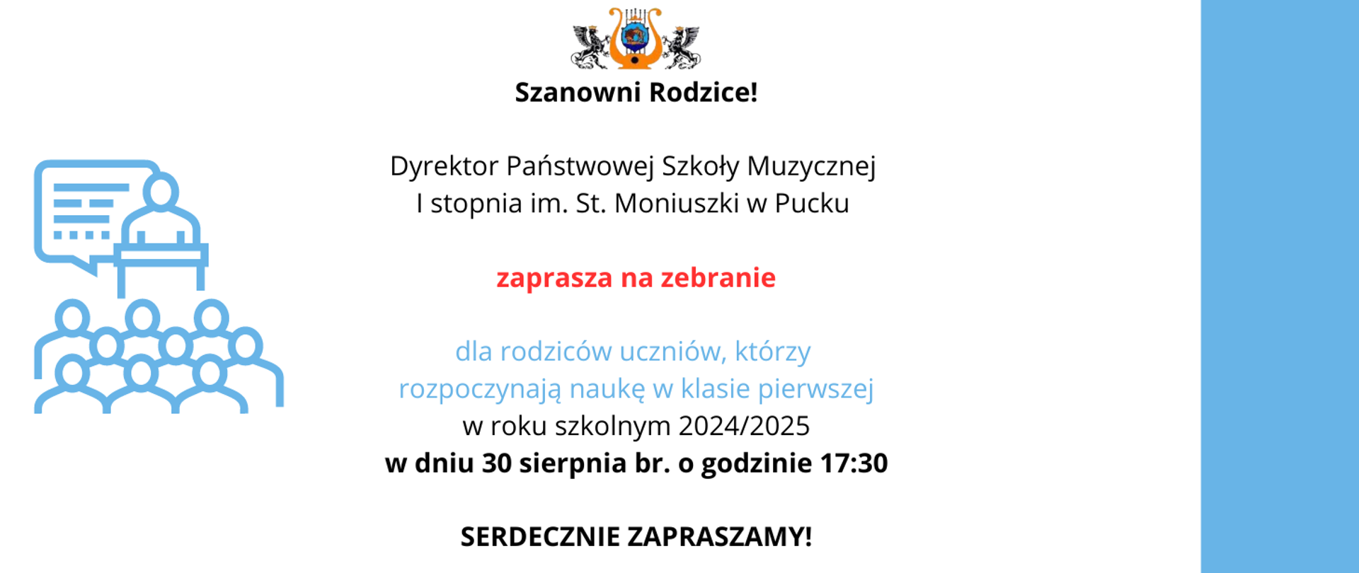 Zebranie z rodzicami uczniów klas pierwszych 