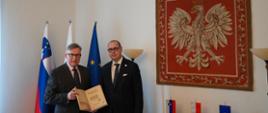 Ambasador Krzysztof Olendzki i p. Paweł Derecki z Akademii Kopernikańskiej