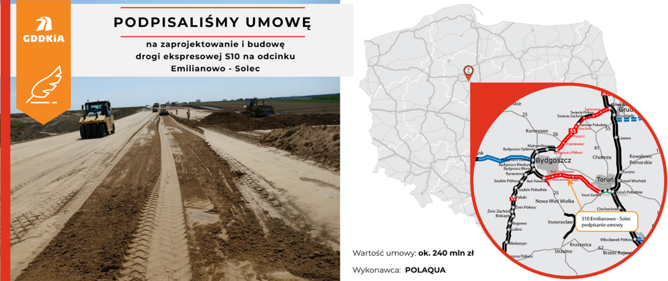 Umowa Na Projekt I Budowę Kolejnego Odcinka S10 Podpisana - Generalna ...