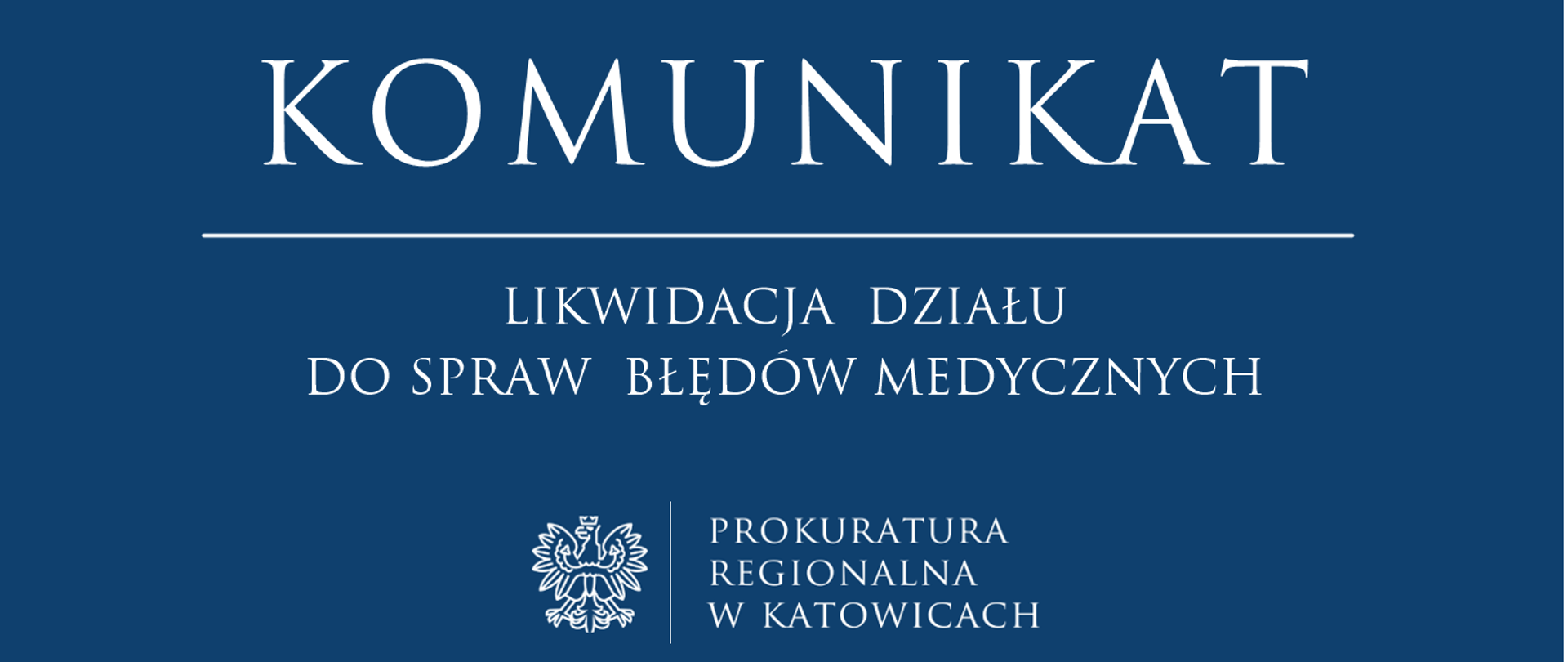 Likwidacja Działu do spraw Błędów Medycznych