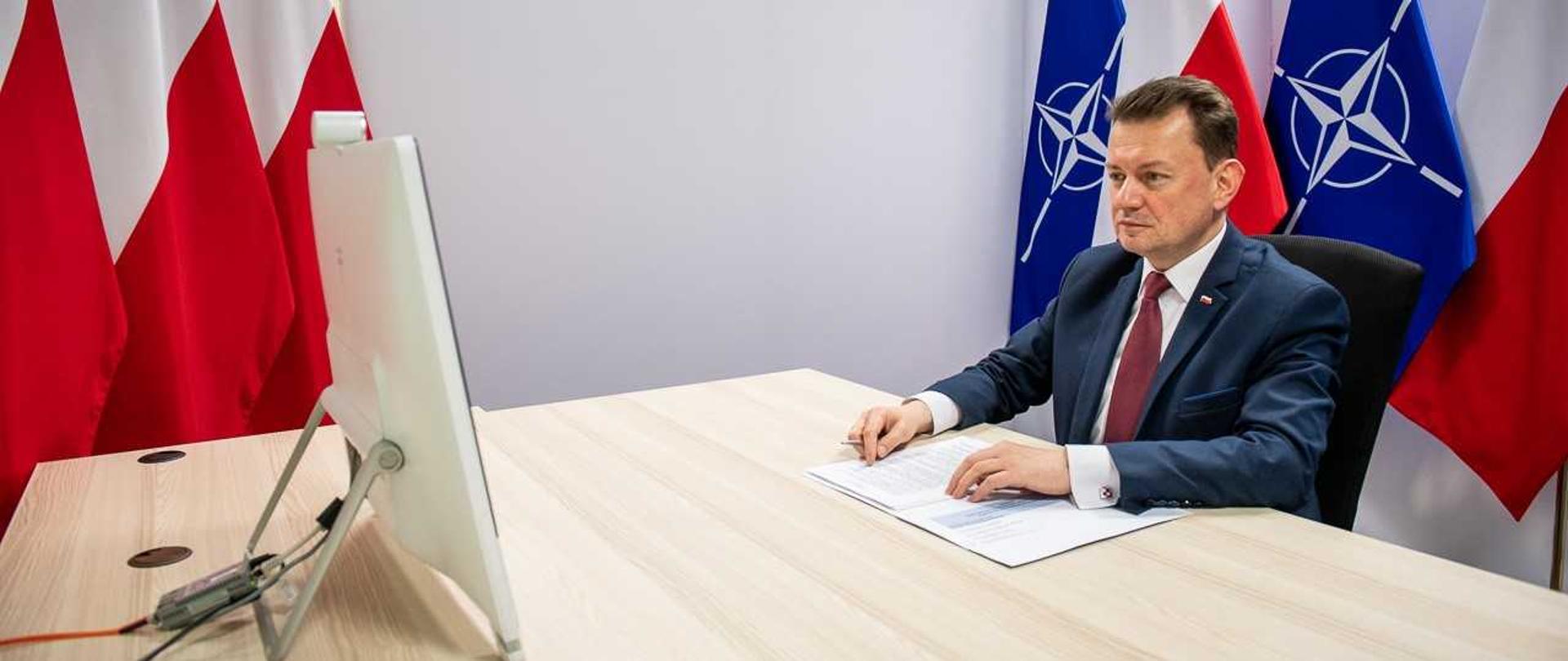 Minister of Defense M. Błaszczak during NATO DefMin_April 2020