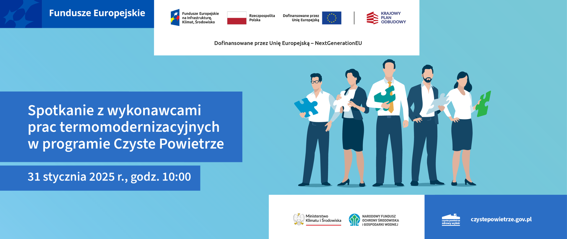 Informacja o spotkaniu z wykonawcami prac termomodernizacyjnych w programie czyste powietrze