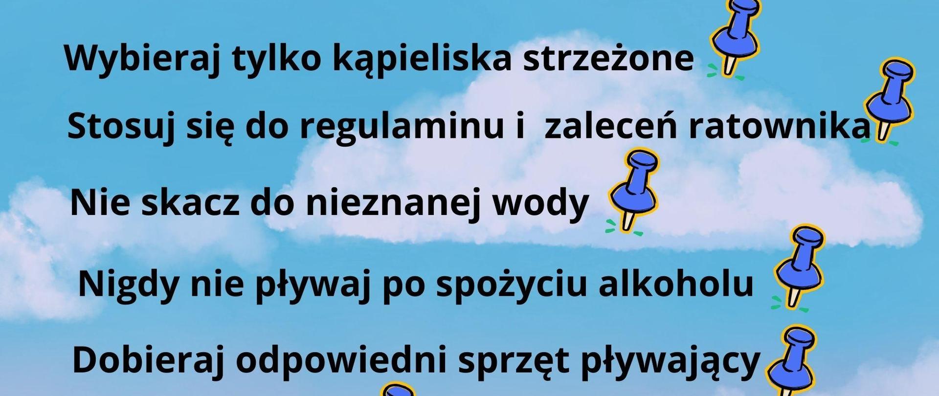 Zasady bezpieczeństwa nad wodą: