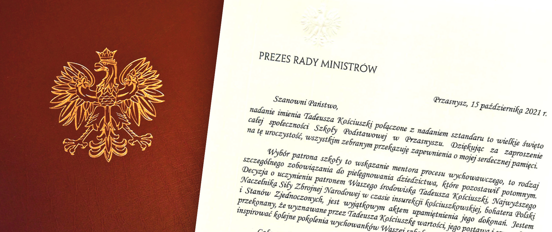 Przasnysz: Uroczystość nadania imienia oraz sztandaru Szkole Podstawowej nr 3 im. Tadeusza Kościuszki