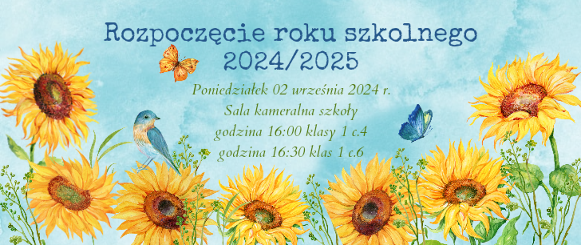 Zdjęcie przedstawia informację o rozpoczęciu roku szkolnego 2024/2025