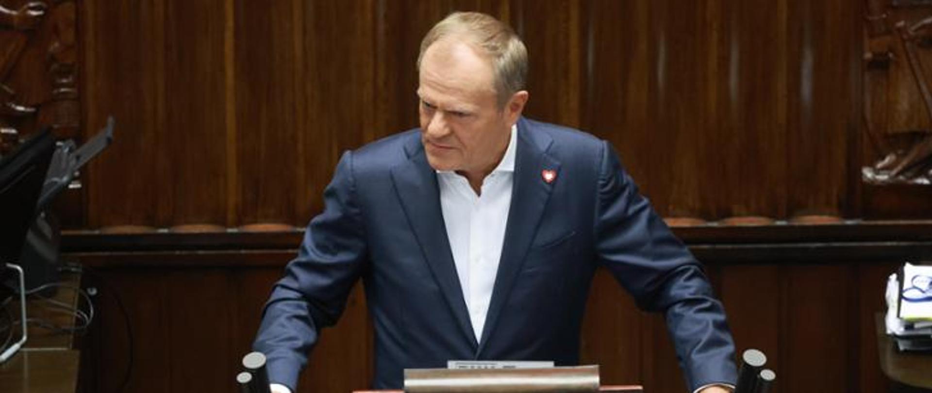 Prime Minister Donald Tusk in the Sejm.