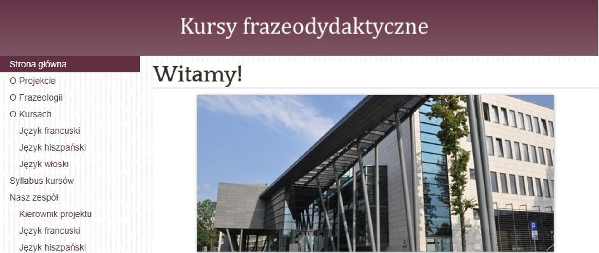 Project website: www.kursyfrazeo.us.edu.pl
