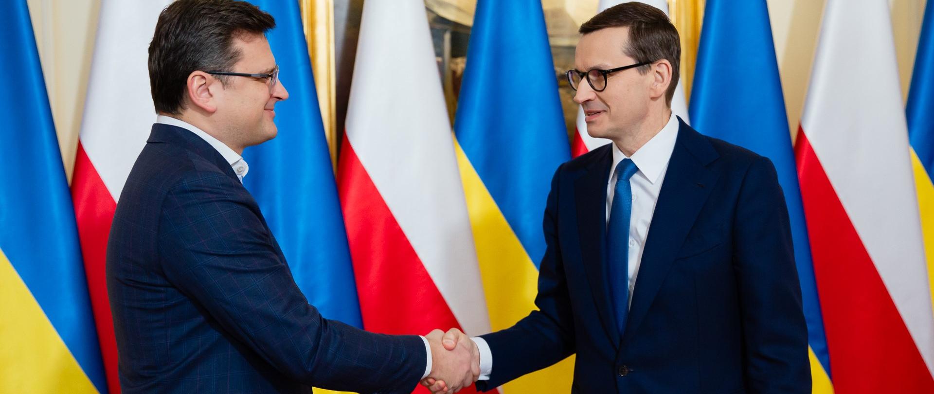 Prime Minister Mateusz Morawiecki and Minister of Foreign Affairs Ukraine Dmytro Kułeba