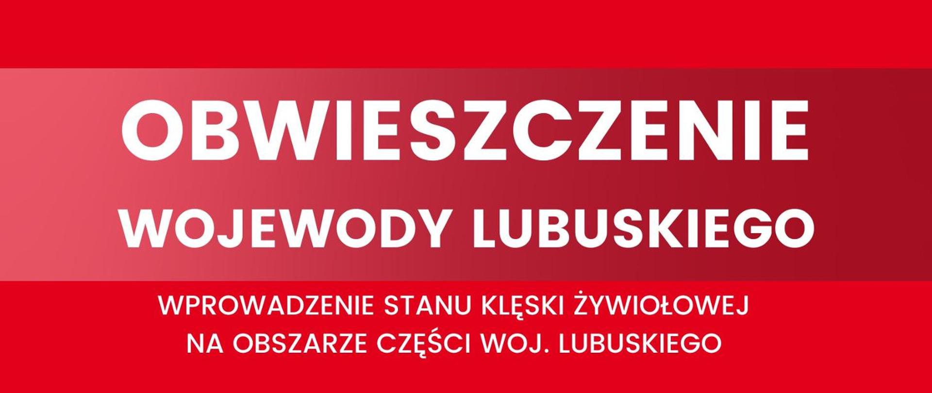 Obwieszczenie Wojewody Lubuskiego 