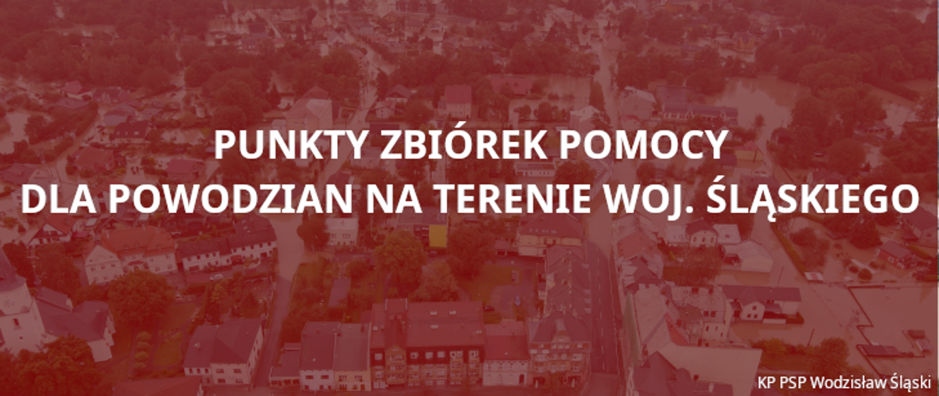 Punkty zbiórek pomocy dla powodzian